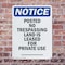 Signmission Posted No Trespassing Land Is OSHA Notice Sign, Plastic, 10in W x 14in L, 2PK OS-2PACK-NS-P-1014-V-17727 - alternate 3
